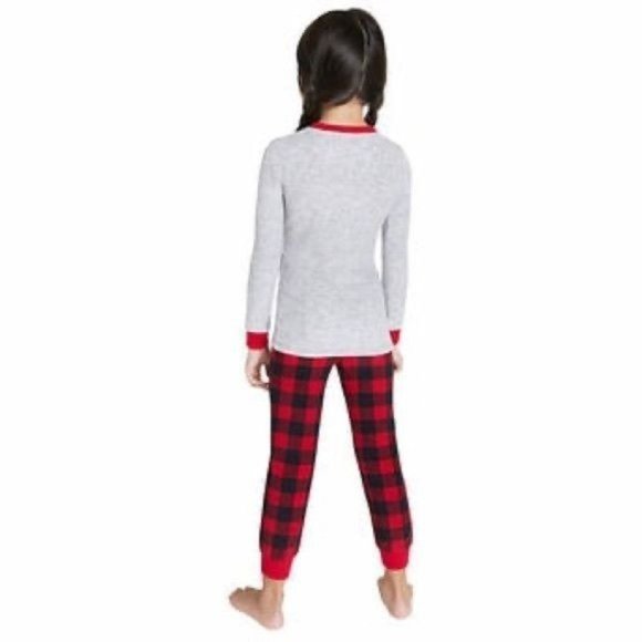NWT Eddie Bauer with a plaid Moose Pajama Set Boys Girls Unisex 3T - Picture 8 of 10